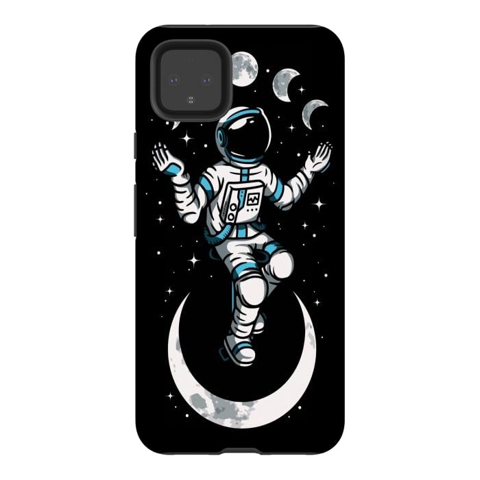 Pixel 4XL StrongFit Moono Cycle Astronaut by LM2Kone