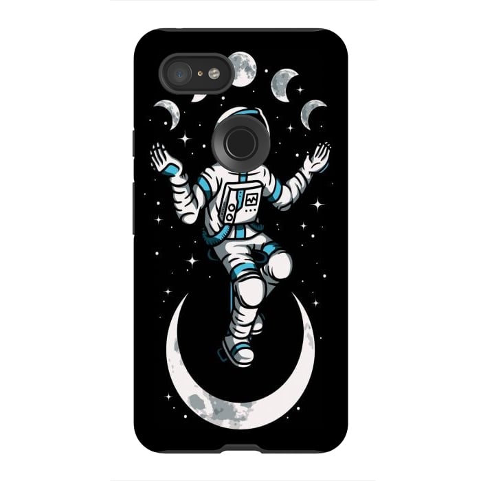 Pixel 3XL StrongFit Moono Cycle Astronaut by LM2Kone