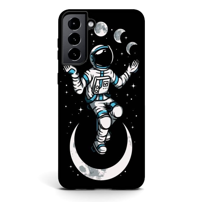 Galaxy S21 StrongFit Moono Cycle Astronaut by LM2Kone
