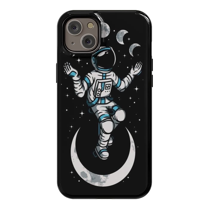 iPhone 14 Plus StrongFit Moono Cycle Astronaut by LM2Kone