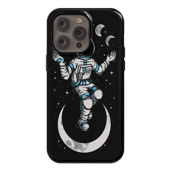 iPhone 14 Pro max StrongFit Moono Cycle Astronaut by LM2Kone