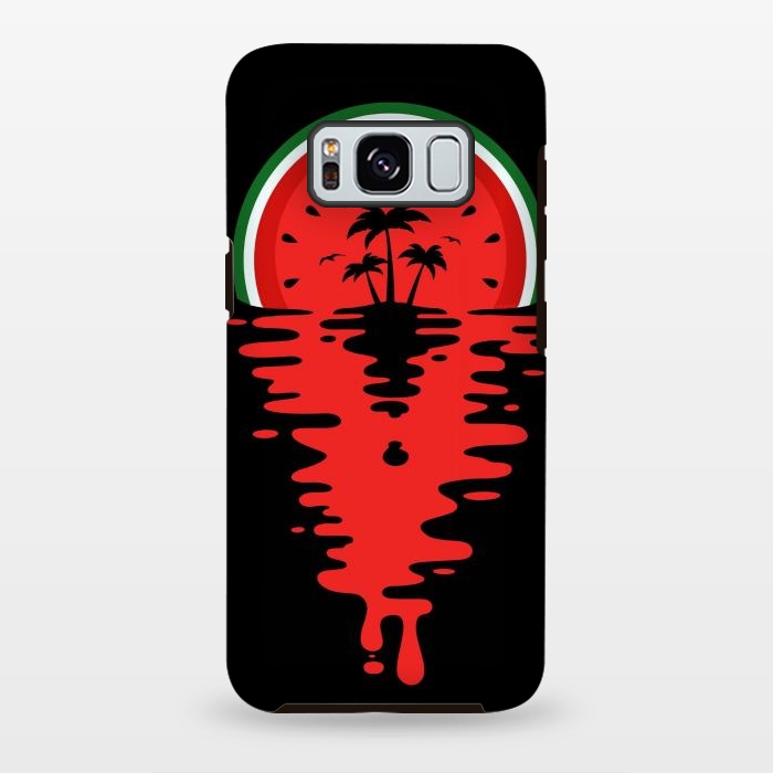 Galaxy S8 plus StrongFit Sunset Watermelon Vaporwave by LM2Kone