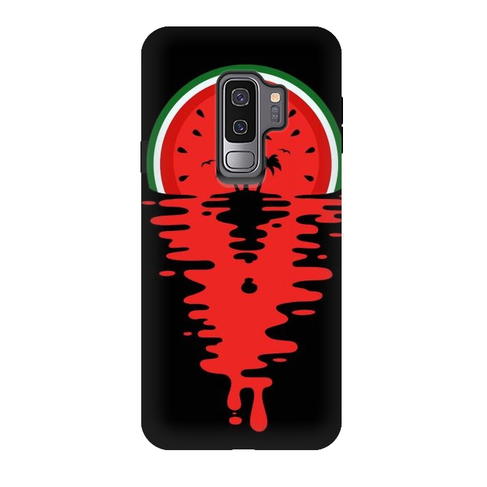 Galaxy S9 plus StrongFit Sunset Watermelon Vaporwave by LM2Kone