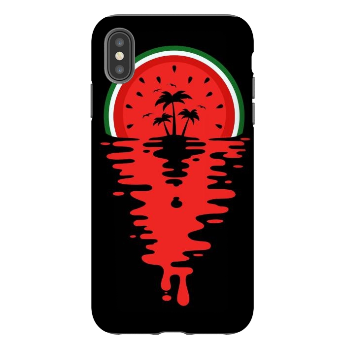 iPhone Xs Max StrongFit Sunset Watermelon Vaporwave by LM2Kone