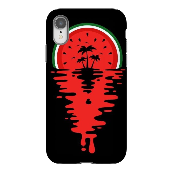 iPhone Xr StrongFit Sunset Watermelon Vaporwave by LM2Kone