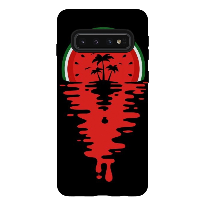 Galaxy S10 StrongFit Sunset Watermelon Vaporwave by LM2Kone