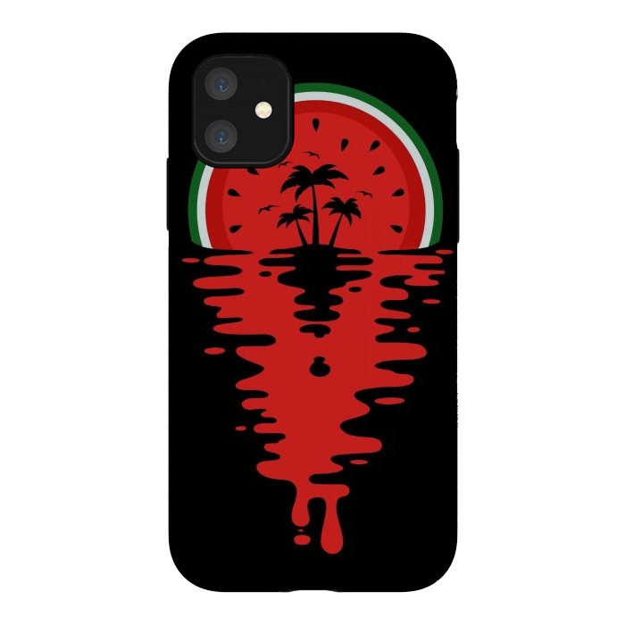 iPhone 11 StrongFit Sunset Watermelon Vaporwave by LM2Kone