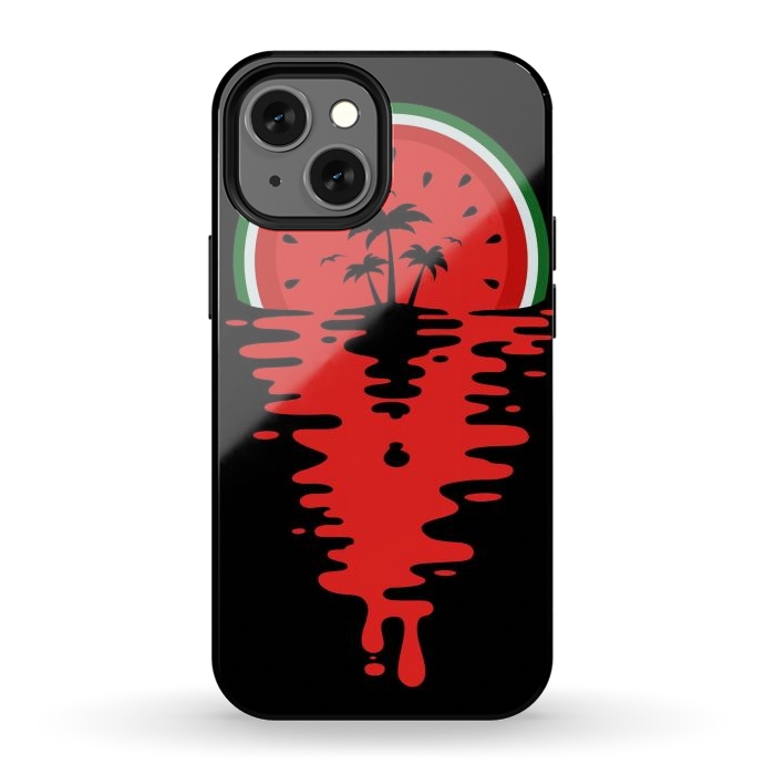 iPhone 12 mini StrongFit Sunset Watermelon Vaporwave by LM2Kone