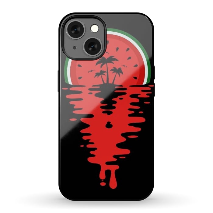 iPhone 13 StrongFit Sunset Watermelon Vaporwave by LM2Kone