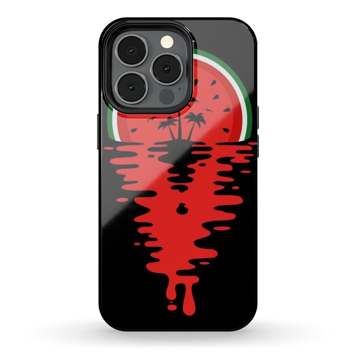 iPhone 13 pro StrongFit Sunset Watermelon Vaporwave by LM2Kone