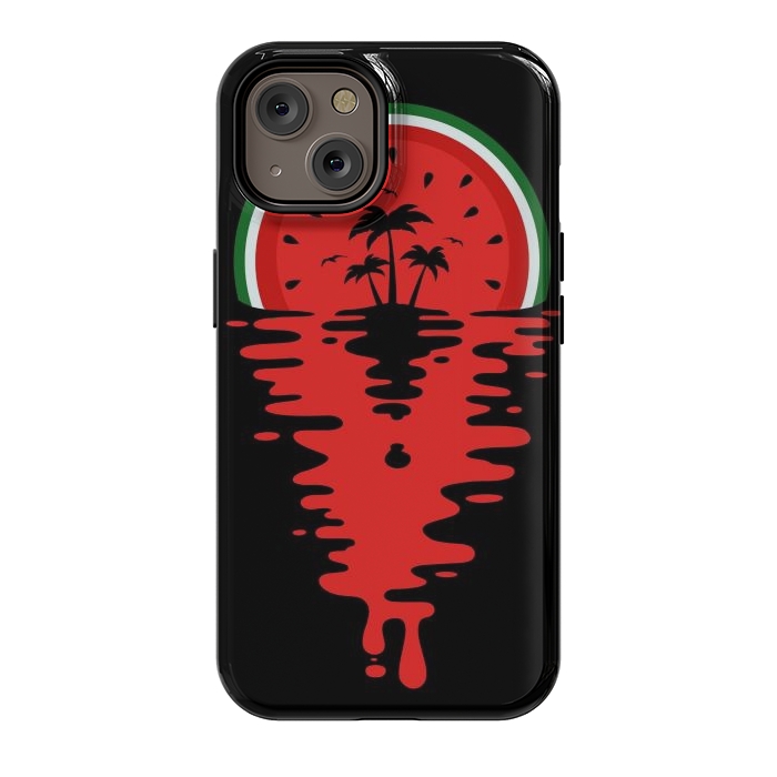 iPhone 14 StrongFit Sunset Watermelon Vaporwave by LM2Kone