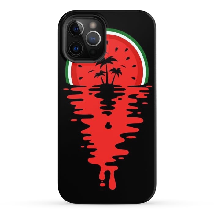 iPhone 12 Pro Max StrongFit Sunset Watermelon Vaporwave by LM2Kone