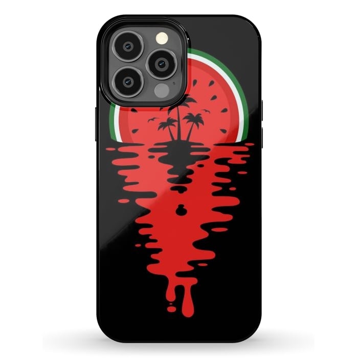 iPhone 13 Pro Max StrongFit Sunset Watermelon Vaporwave by LM2Kone