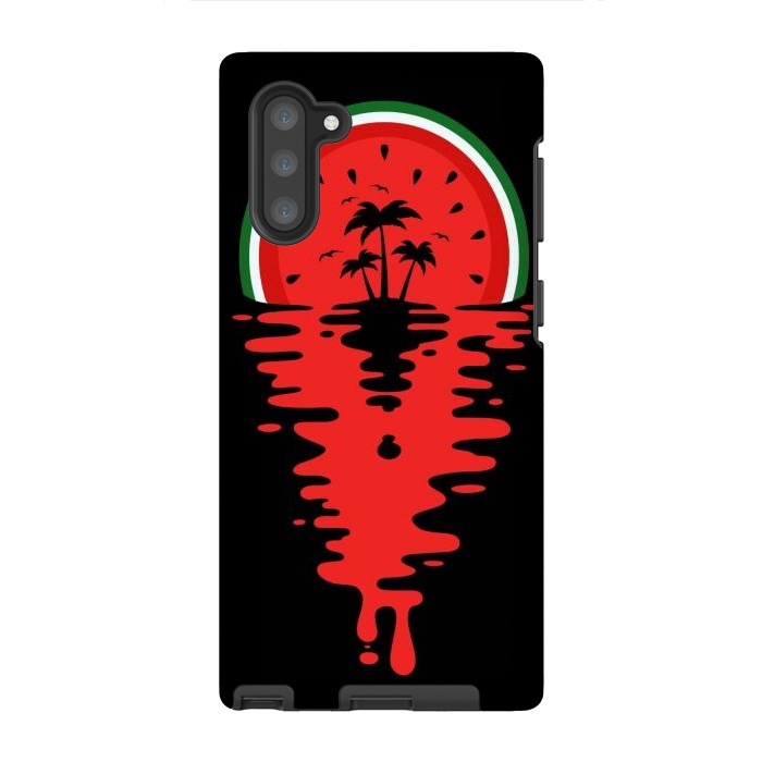 Galaxy Note 10 StrongFit Sunset Watermelon Vaporwave by LM2Kone