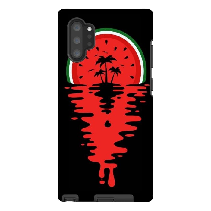 Galaxy Note 10 plus StrongFit Sunset Watermelon Vaporwave by LM2Kone