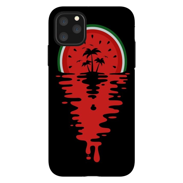 iPhone 11 Pro Max StrongFit Sunset Watermelon Vaporwave by LM2Kone