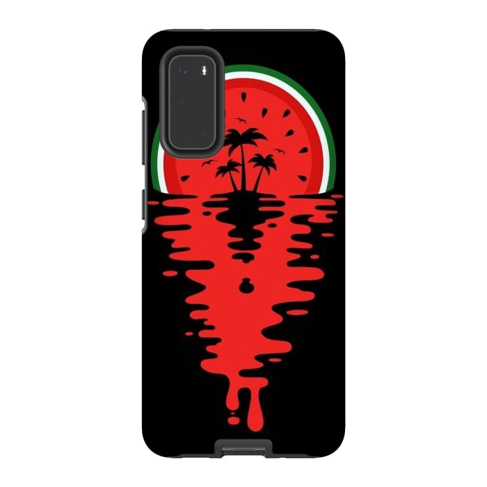 Galaxy S20 StrongFit Sunset Watermelon Vaporwave by LM2Kone