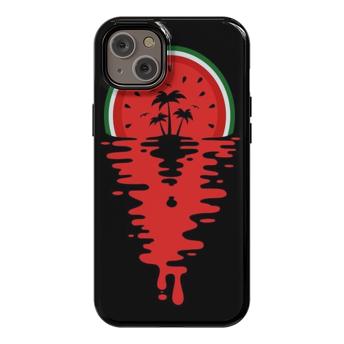 iPhone 14 Plus StrongFit Sunset Watermelon Vaporwave by LM2Kone