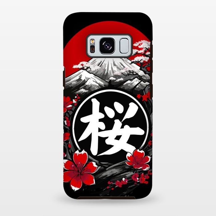 Galaxy S8 plus StrongFit Mount Fuji Cherry Blossoms by LM2Kone