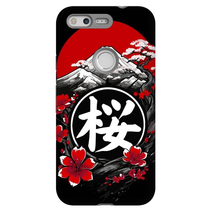 Pixel StrongFit Mount Fuji Cherry Blossoms by LM2Kone