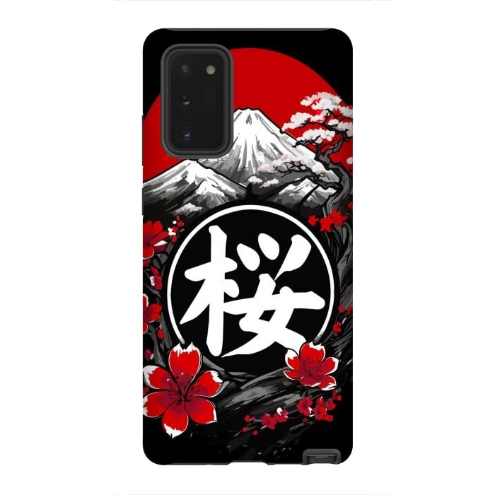 Galaxy Note 20 StrongFit Mount Fuji Cherry Blossoms by LM2Kone