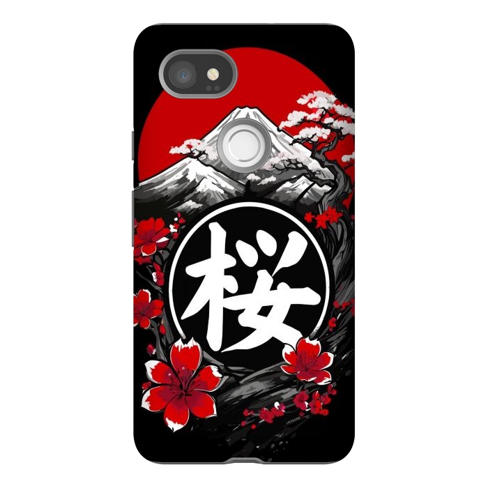 Pixel 2XL StrongFit Mount Fuji Cherry Blossoms by LM2Kone