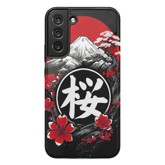 Galaxy S22 plus StrongFit Mount Fuji Cherry Blossoms by LM2Kone