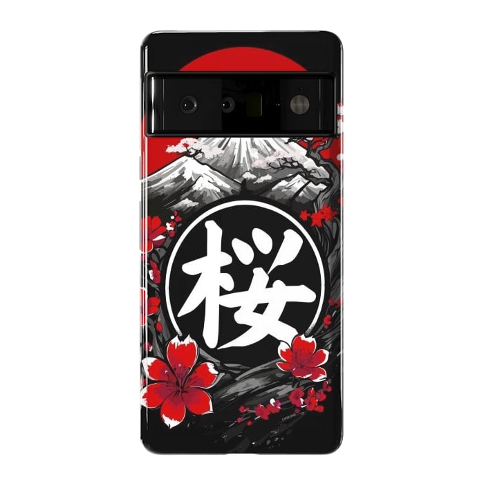Pixel 6 Pro StrongFit Mount Fuji Cherry Blossoms by LM2Kone