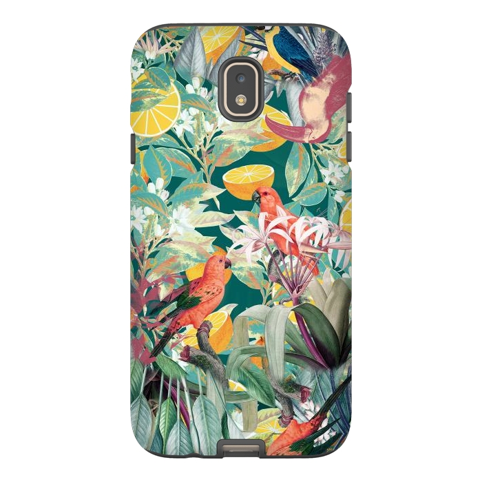 Galaxy J7 StrongFit Parrots, oranges and tropical leaves - jungle paradise by Oana 