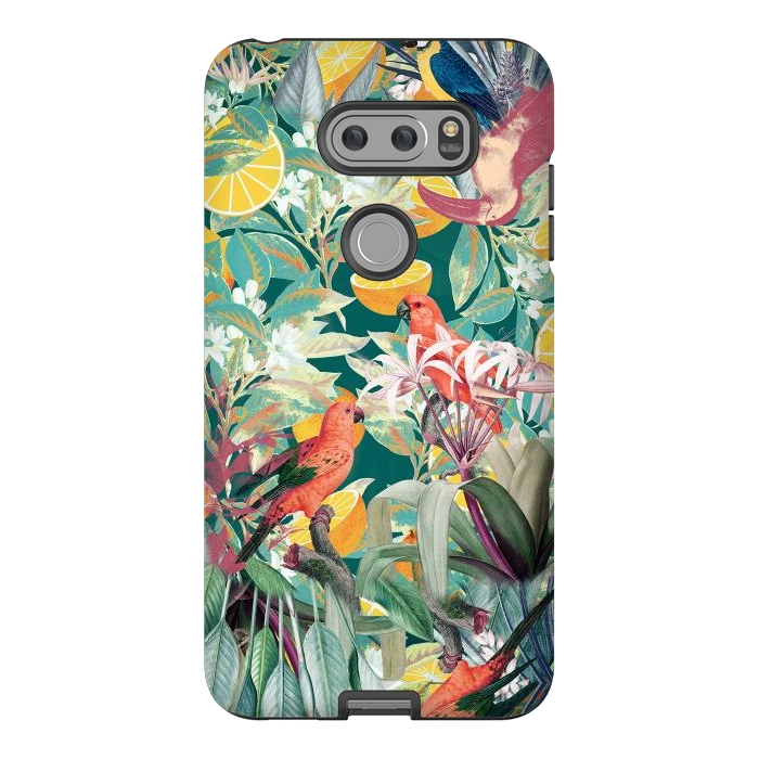 V30 StrongFit Parrots, oranges and tropical leaves - jungle paradise by Oana 