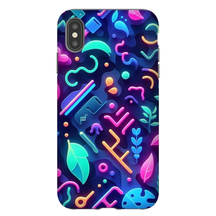 iPhone Xs Max StrongFit Neon Nature by JohnnyVillas