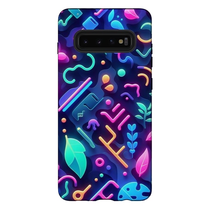 Galaxy S10 plus StrongFit Neon Nature by JohnnyVillas