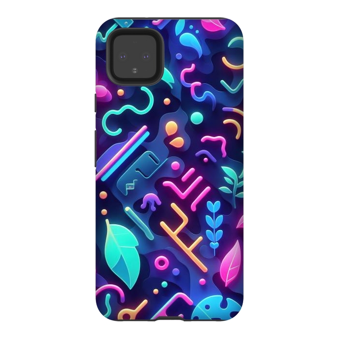 Pixel 4XL StrongFit Neon Nature by JohnnyVillas