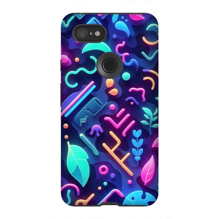 Pixel 3XL StrongFit Neon Nature by JohnnyVillas
