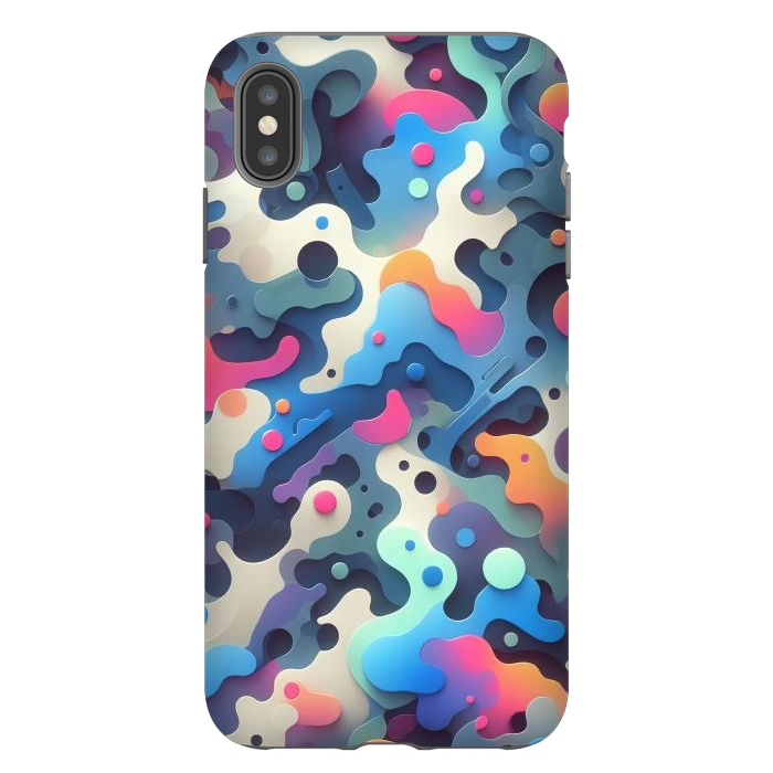 iPhone Xs Max StrongFit Plastic 3D Camo by JohnnyVillas