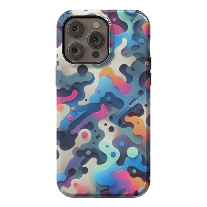 iPhone 14 Pro max StrongFit Plastic 3D Camo by JohnnyVillas