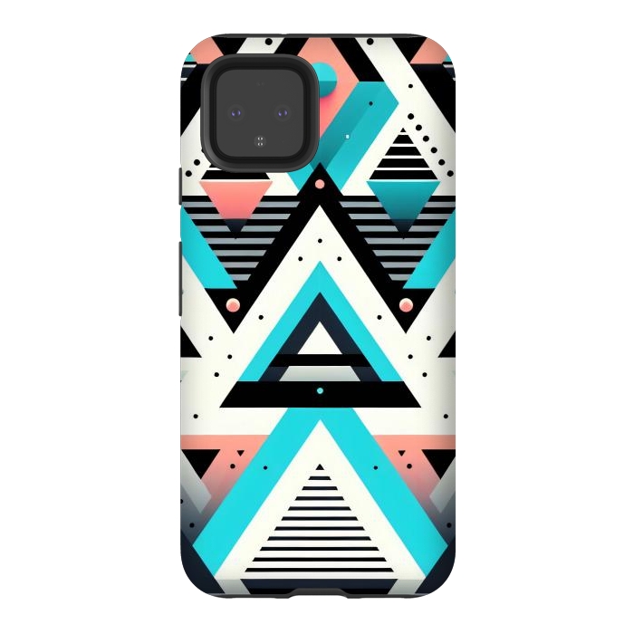 Pixel 4 StrongFit Abstract Triangles by JohnnyVillas
