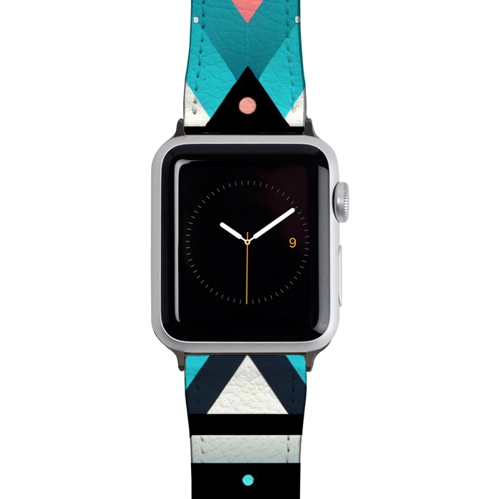 Watch 38mm / 40mm Strap PU leather Abstract Triangles by JohnnyVillas