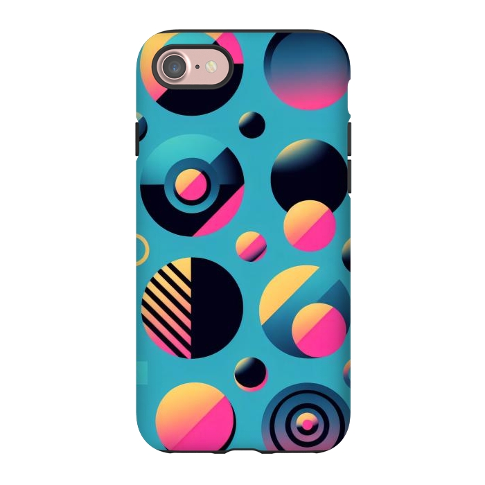 iPhone 7 StrongFit 70s Geometric Circles by JohnnyVillas