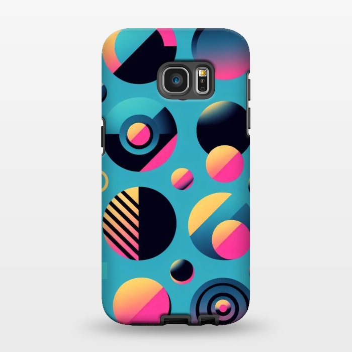 Galaxy S7 EDGE StrongFit 70s Geometric Circles by JohnnyVillas