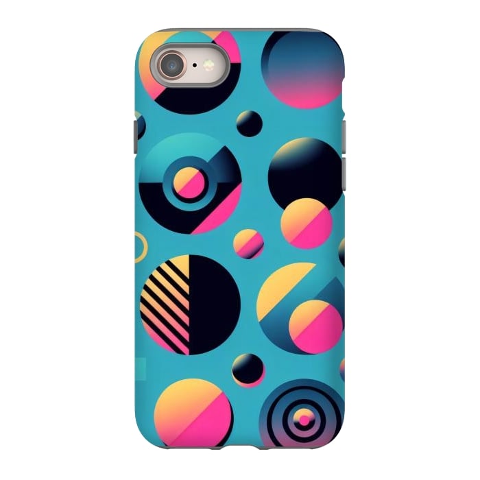 iPhone 8 StrongFit 70s Geometric Circles by JohnnyVillas