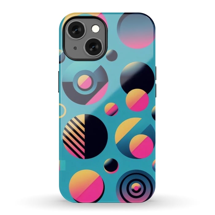 iPhone 13 StrongFit 70s Geometric Circles by JohnnyVillas