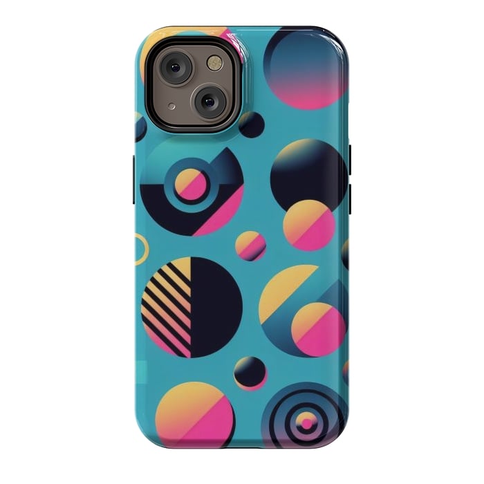 iPhone 14 StrongFit 70s Geometric Circles by JohnnyVillas