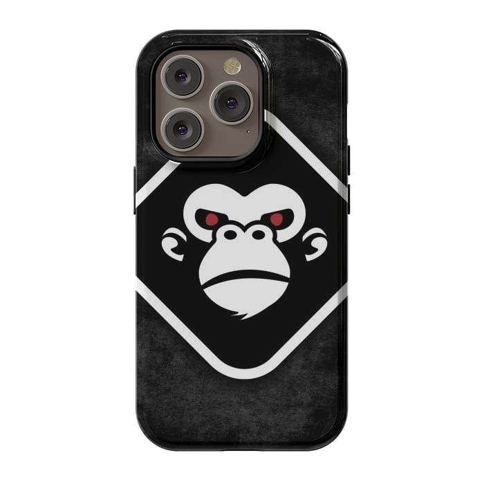 iPhone 14 Pro StrongFit Monkey logo by Manuvila