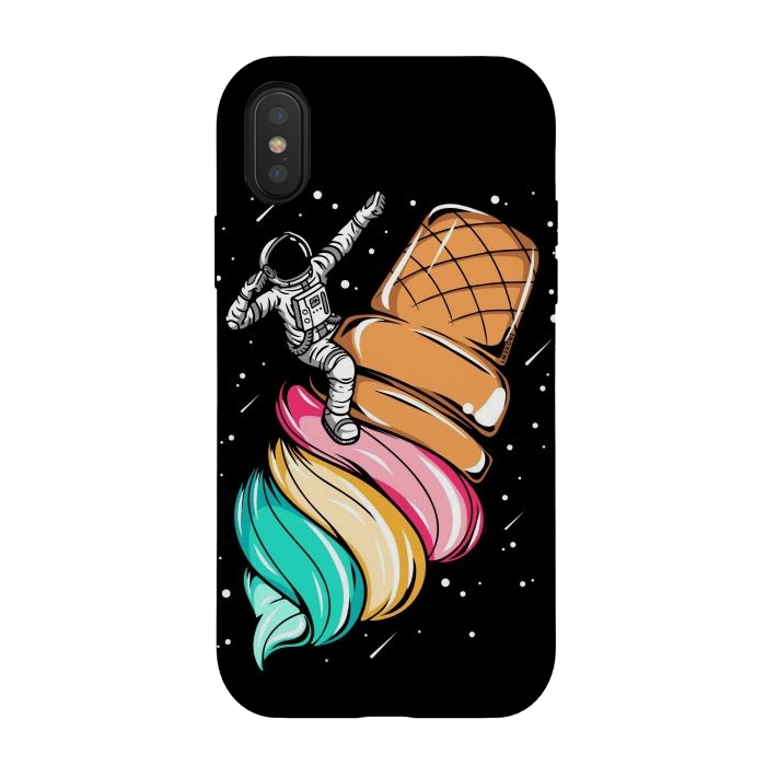 iPhone Xs / X StrongFit Ice Cream Astronaut by LM2Kone