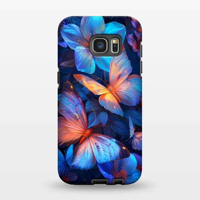 Galaxy S7 EDGE StrongFit magical night butterflies by haroulita