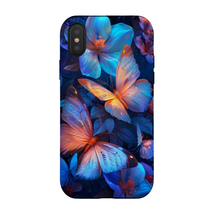 iPhone Xs / X StrongFit magical night butterflies by haroulita