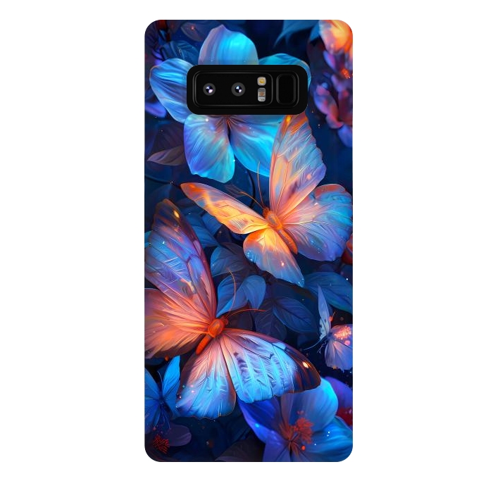 Galaxy Note 8 StrongFit magical night butterflies by haroulita