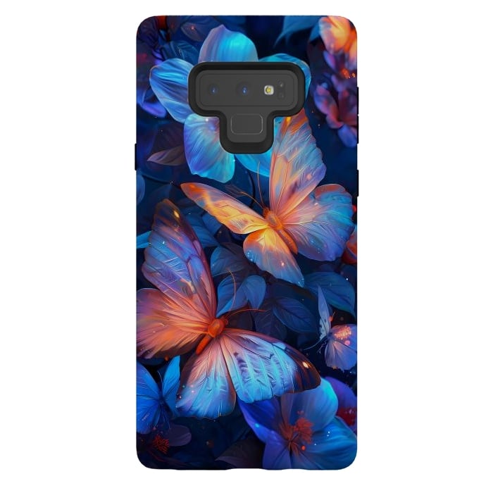Galaxy Note 9 StrongFit magical night butterflies by haroulita