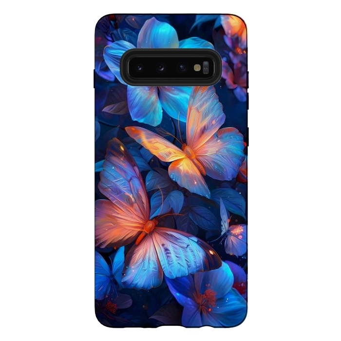 Galaxy S10 plus StrongFit magical night butterflies by haroulita